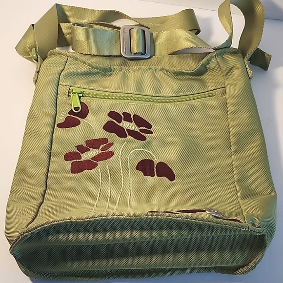 Haiku Bags Haiku Light Green With Floral Pattern Crossbody Bag